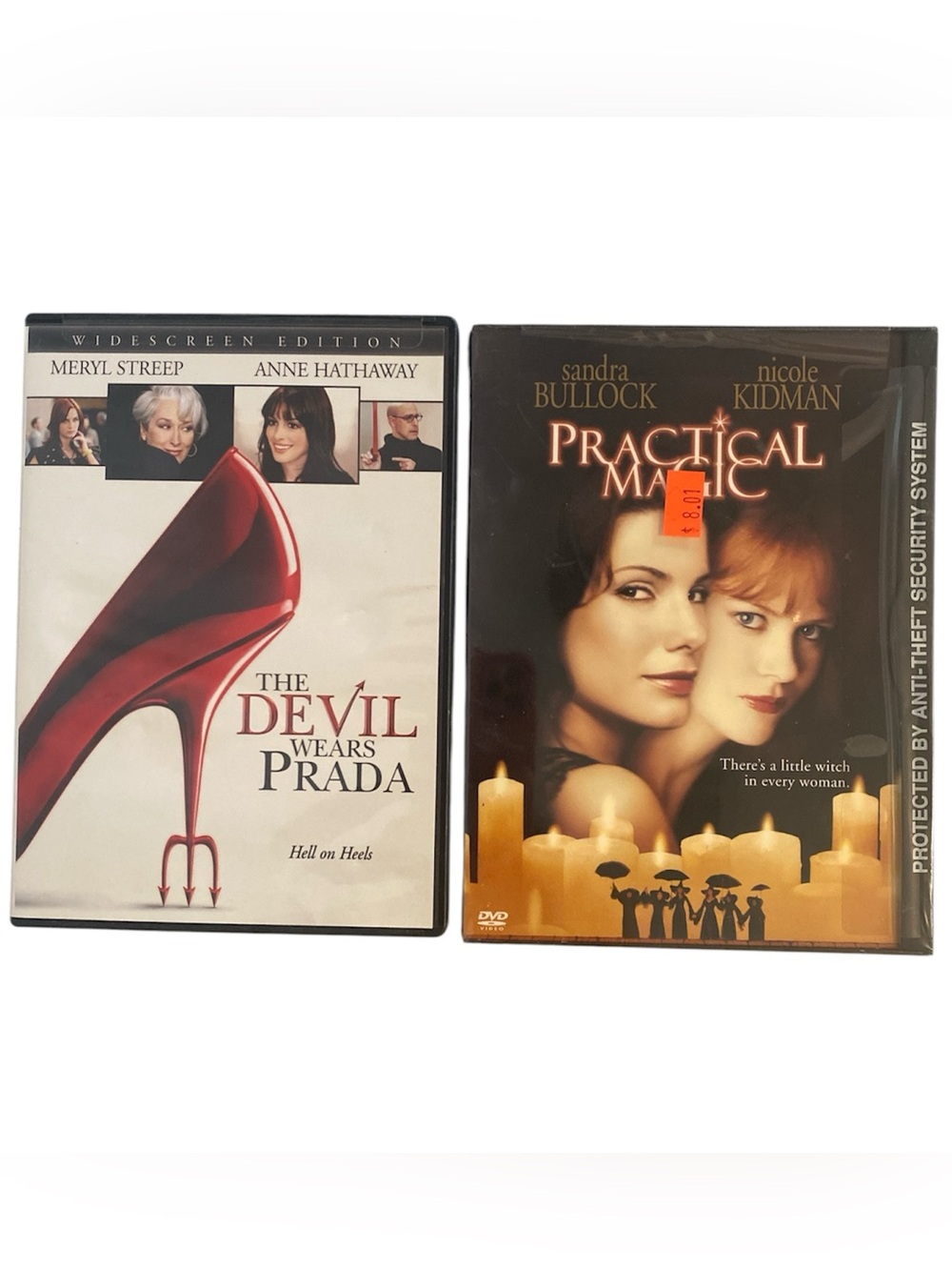 The Devil Wears Prada + Practical Magic DVD Lot Sandra Bullock Meryl Streep